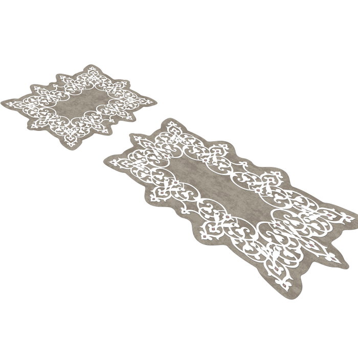 Mijölnir Juego de Alfombras de Baño Crema (2 Piezas)